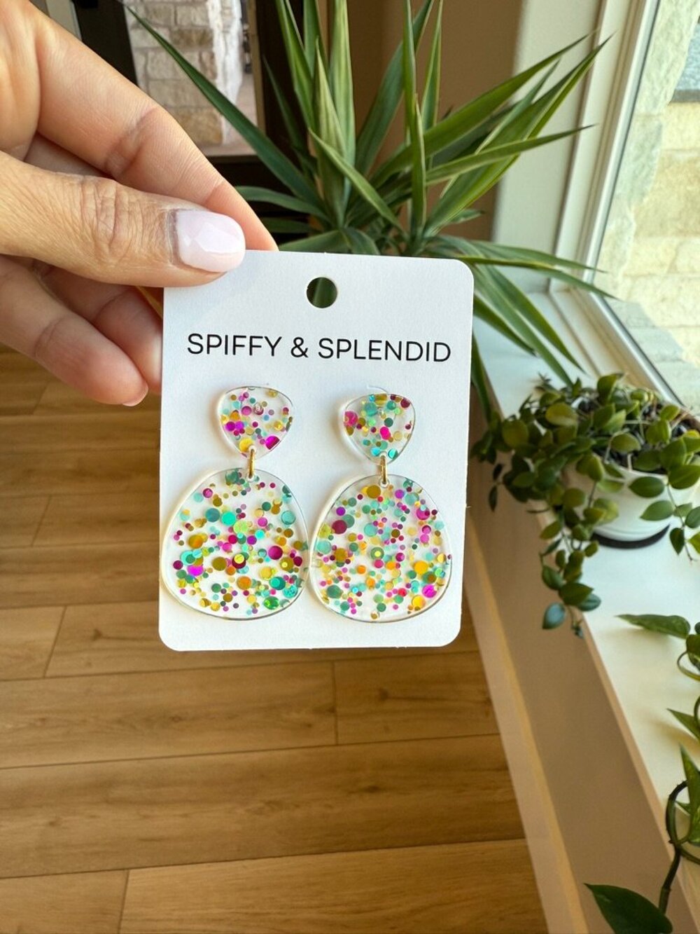 🍒 2/$20 - Confetti Acrylic Statement Earrings